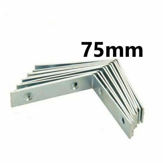 10x Corner Braces Right Angle L Shape Plate Fence Shelf Repair Brace Brackets