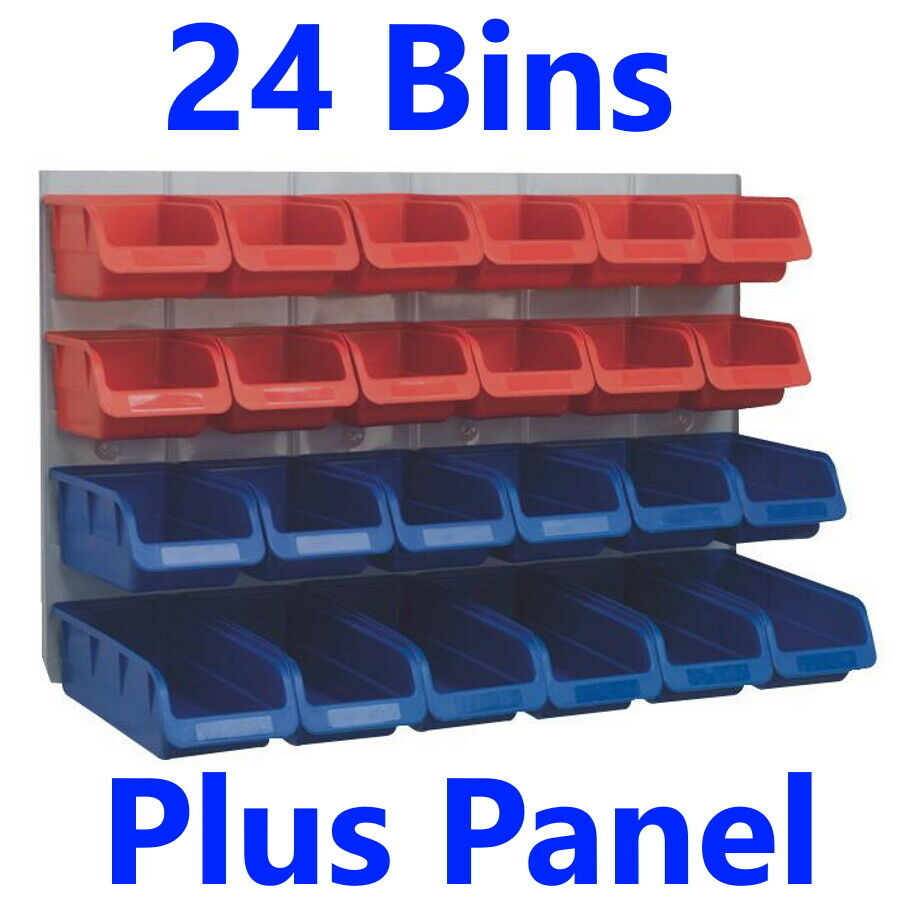 24 Heavy Duty Wall Mounted Louvre Panel Kit Polymer Bin Tuff Parts Storage Bins