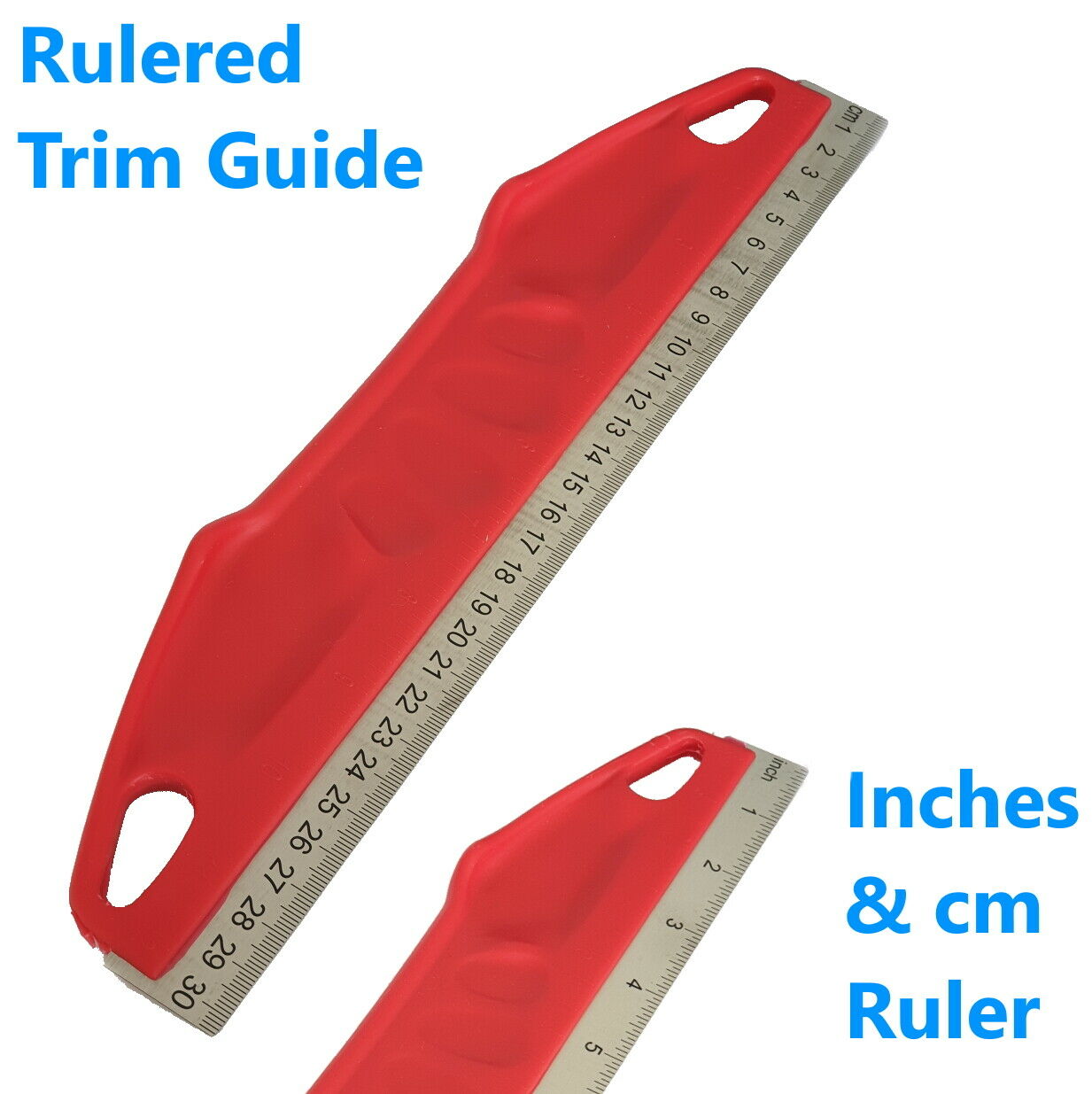 30cm Decorators Straight Edge Ruler 12" Metal Blade Wallpaper Metric Trim Guide