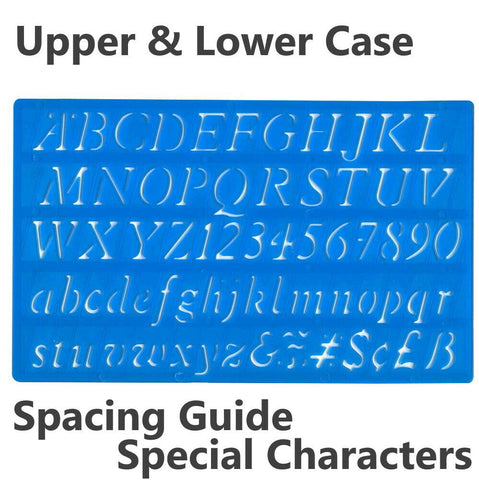 20mm Italic Font Stencil Upper Lower Case Alphabet Letters & Numbers Template