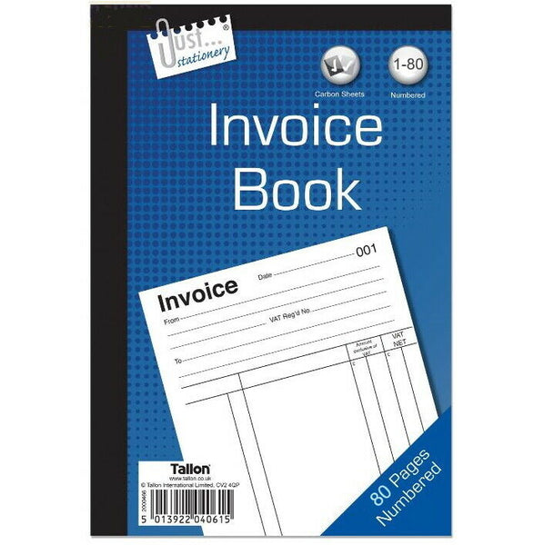 Full Size Invoice Duplicate Receipt Book Carbon Numbered Cash 1 - 80 Pages