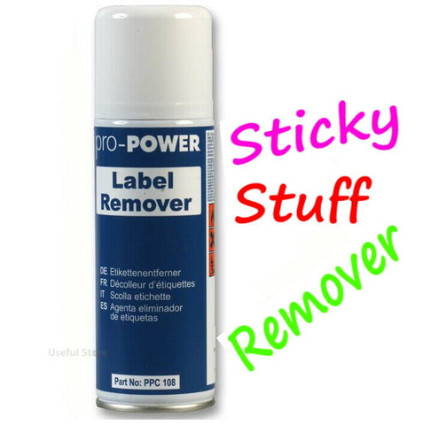 1x Label Sticker Sticky Stuff Gooey Adhesive Remover Spray Solvent Cleaner 200ml