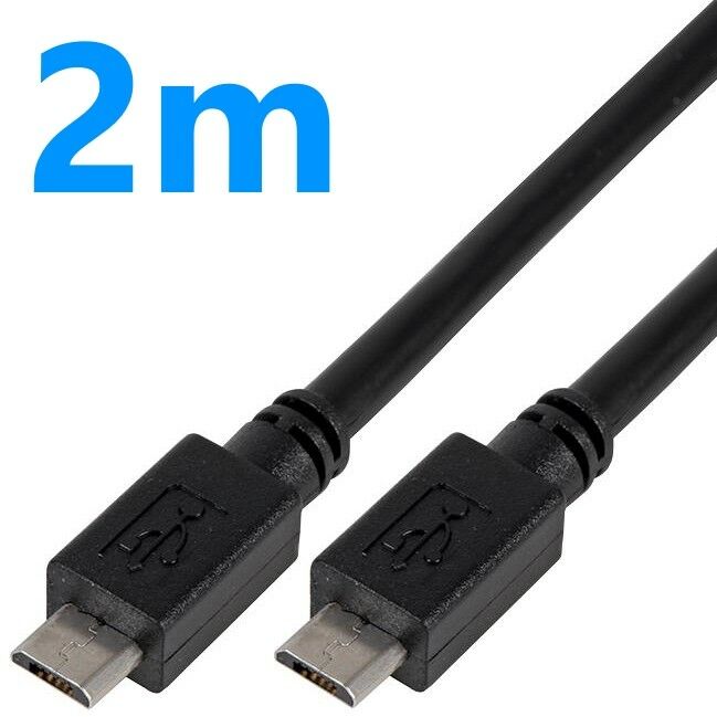 2m High Speed Micro USB Male to Micro USB Male Data Charger Cable Lead Connector