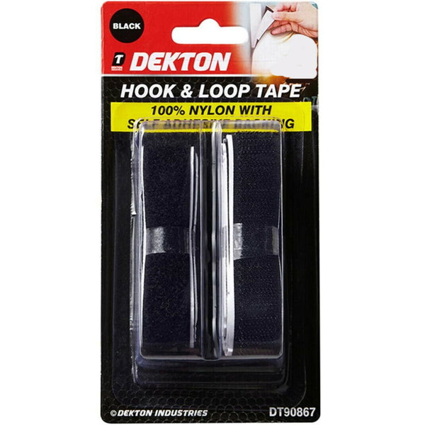 20 x mm HOOK & LOOP Tape Self Adhesive Stick On Strip 1M White & Black UK