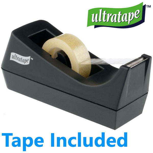 Ultratape Compact Desktop Bench Tape Sellotape Rolls Dispenser 25mm Free Roll