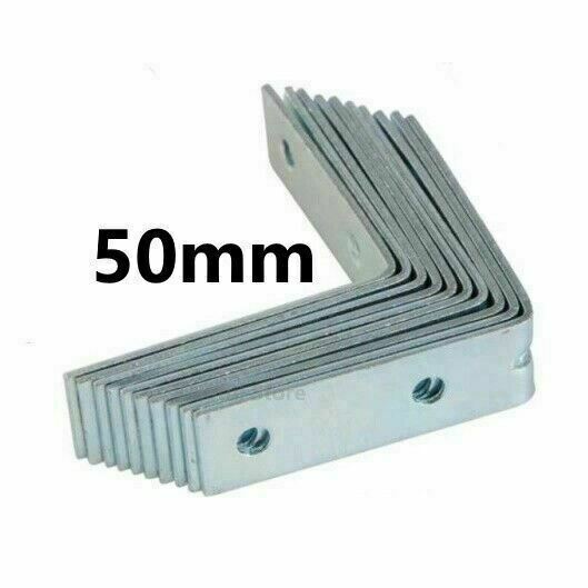 10x Corner Braces Right Angle L Shape Plate Fence Shelf Repair Brace Brackets