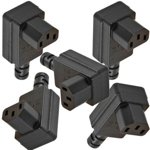 5x Right Angle C13 IEC Connector Kettle Lead Plug Angled 90 Degree Rewireable