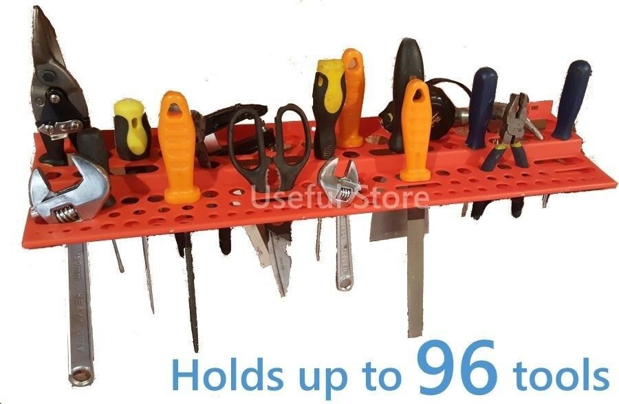 Large 61cm Tool Storage Rack Hanger Garage Wall Store 24" Holder Tidy Organiser