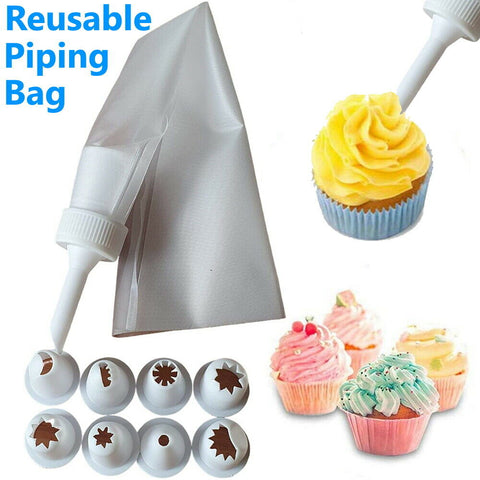 Cake Decorating Icing Piping Bag Set Cupcake Baking Sugarcraft Nozzles Tools Kit