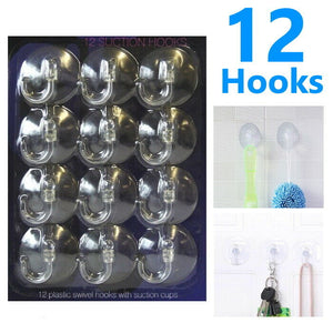 Suction Hooks Window Glass Suction Cups Bathroom Kitchen Keys Towel Large 4.5cm