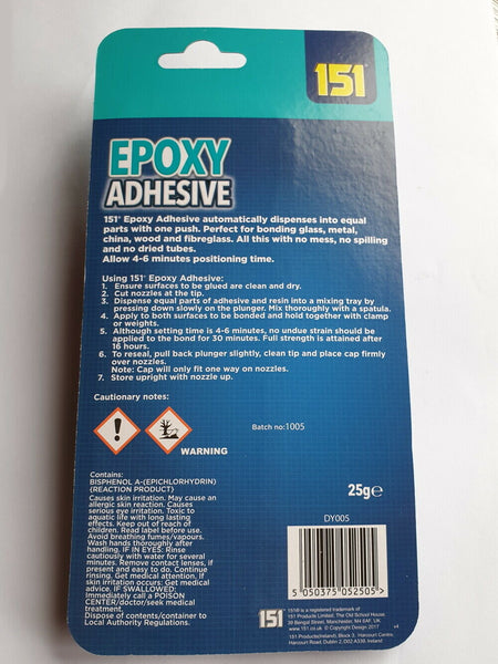 Epoxy Resin Strong Adhesive Quick Setting Glue Ceramic Glass Plastic Metal 25g