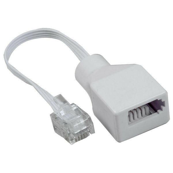 BT Socket to RJ11 Plug 4 Pin  Phone Telephone Cable Adaptor UK Converter