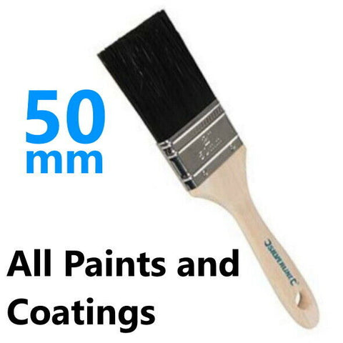 50mm / 2" Paint Brush Varnish Emulsion Wood Stain Lacquer Gloss Fine - Synthetic