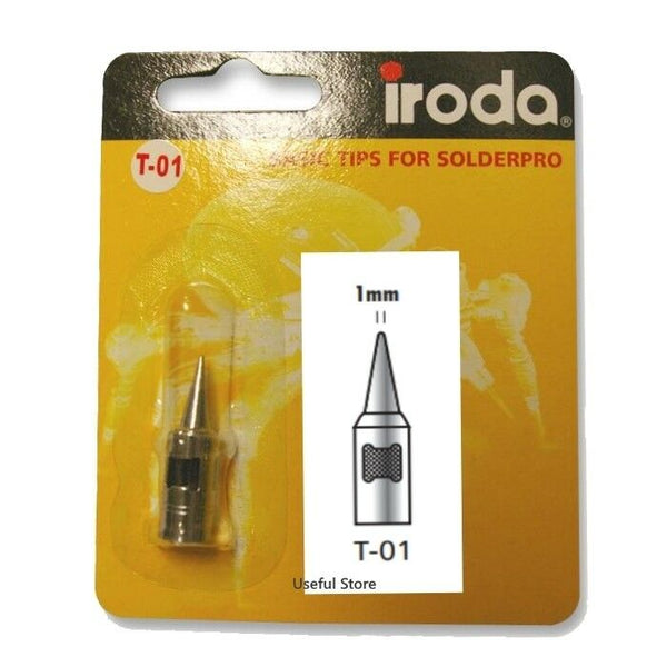 IRODA T-01 - 1mm Conical Soldering Tip for Solderpro Pro 50 / Kit