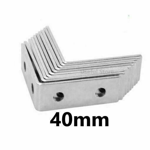 10x Corner Braces Right Angle L Shape Plate Fence Shelf Repair Brace Brackets