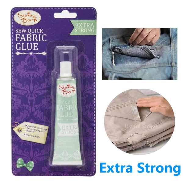 Fabric Glue Strong Clothing Repair Fix Hemming Adhesive Bonds Sew Sewing Clothes